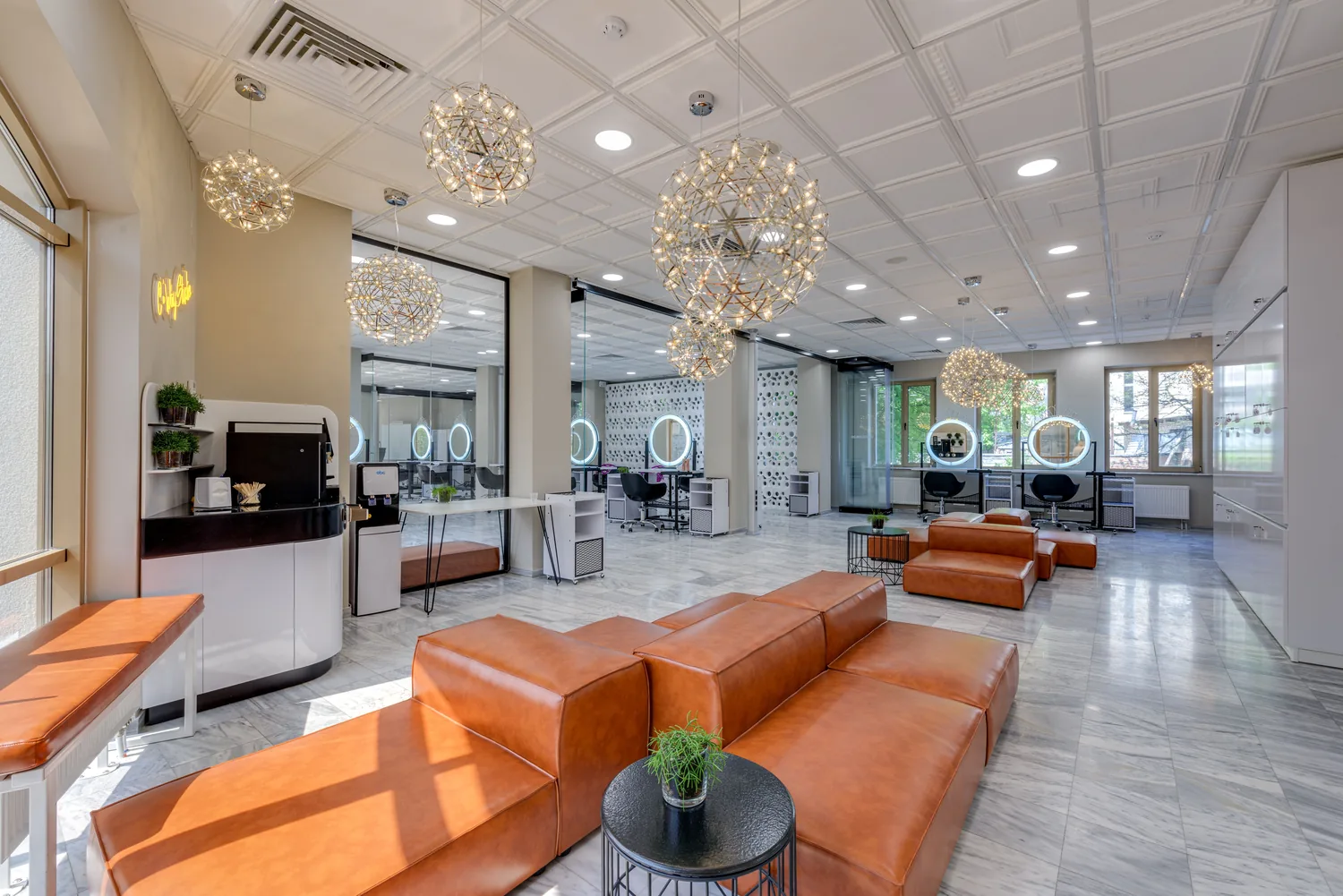 Modern salon interior